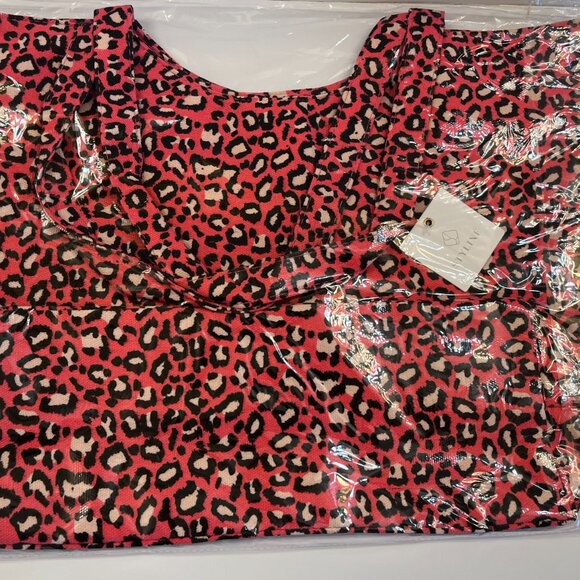 Pink Leopard Print Tote Bag - XL- Overnight Bag - NWT - Picture 6 of 8
